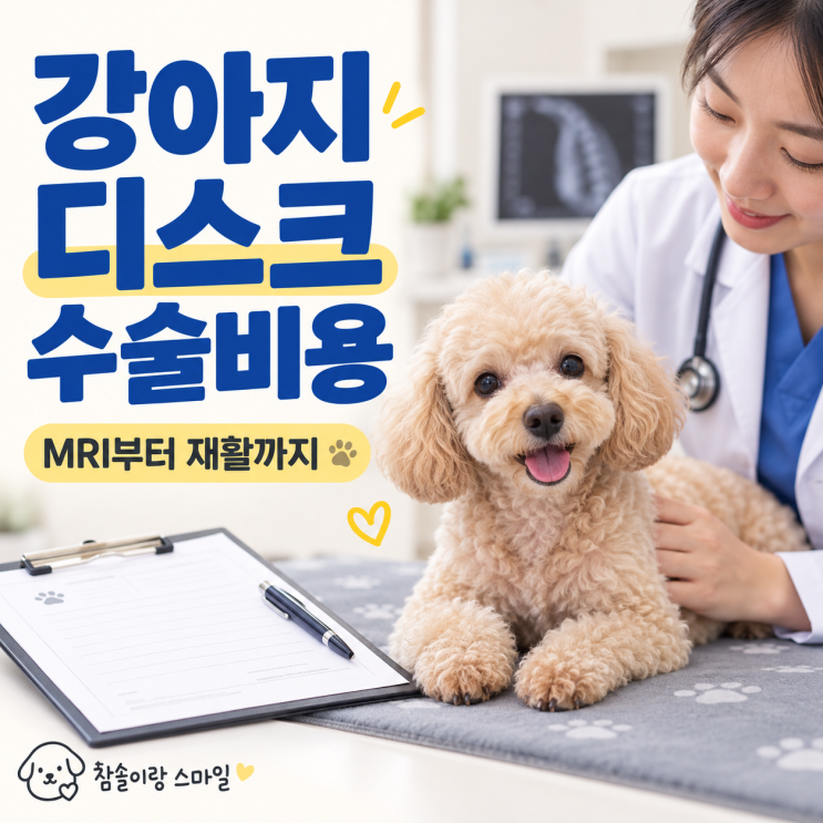 강아지 디스크 수술비용, MRI 검사부터 재활까지 총병원비 계산하는 방법 : 네이버 블로그
