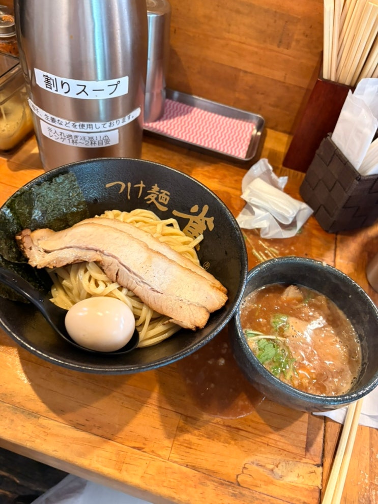 오사카 신사이바시 츠케멘 맛집 츠케멘 스즈메 주문 웨이팅 후기