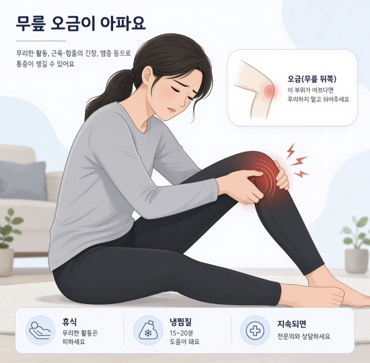 [건강정보] 무릎오금통증, 계단 내려갈 때 오금이 찌릿? : 네이버 블로그