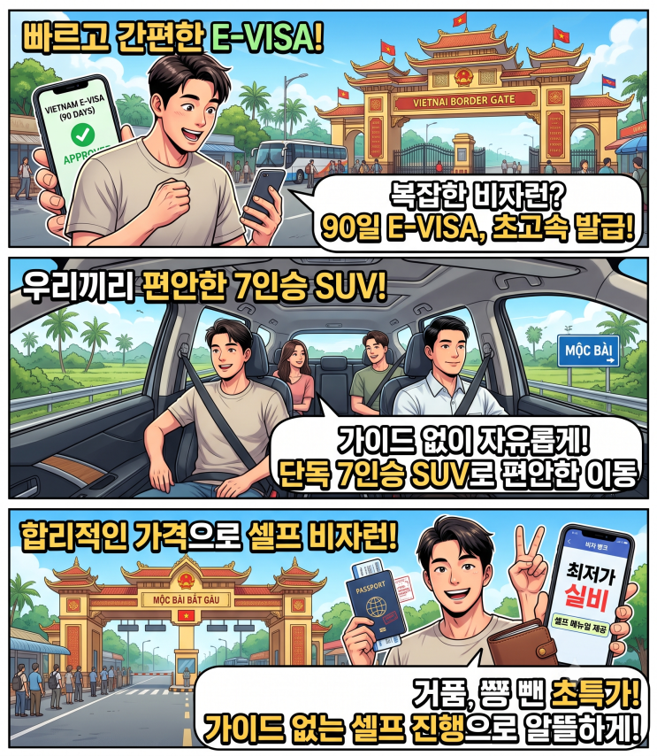 목바이 비자런 중요 포인트 3가지(발급 시간, 단독 차량, 저가 비용) 대표 이미지