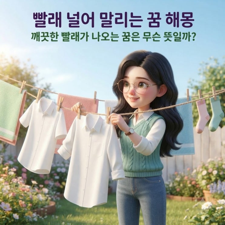 빨래를 널어 말리는 꿈 해몽｜빨래하는 꿈과 깨끗한 빨래의 의미 : 네이버 블로그