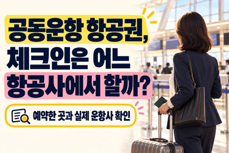 공동운항 항공권, 체크인은 어느 항공사에서 할까? : 네이버 블로그