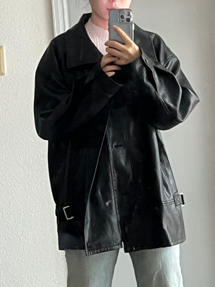 레이브 Stand Collar Leather Jacketㅣ스탠드칼라레더자켓 후기 : 네이버 블로그