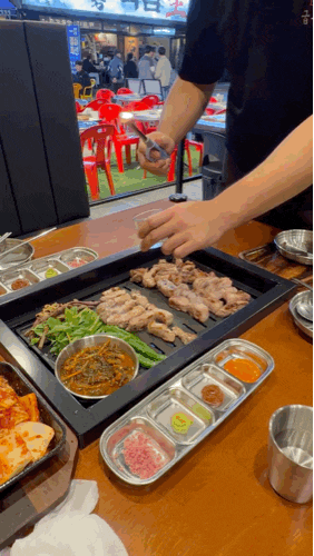 애견동반 야장 감성 신중동 고기집, 굽돈집 신중동점 커플세트 후기 : 네이버 블로그