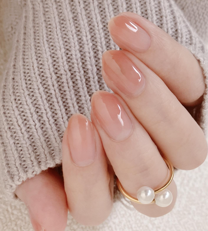 🌹 여성스러운 가을 네일 추천 BEST 4｜차분하고 고급스러운 시럽 네일 원컬러 아트 : 네이버 블로그