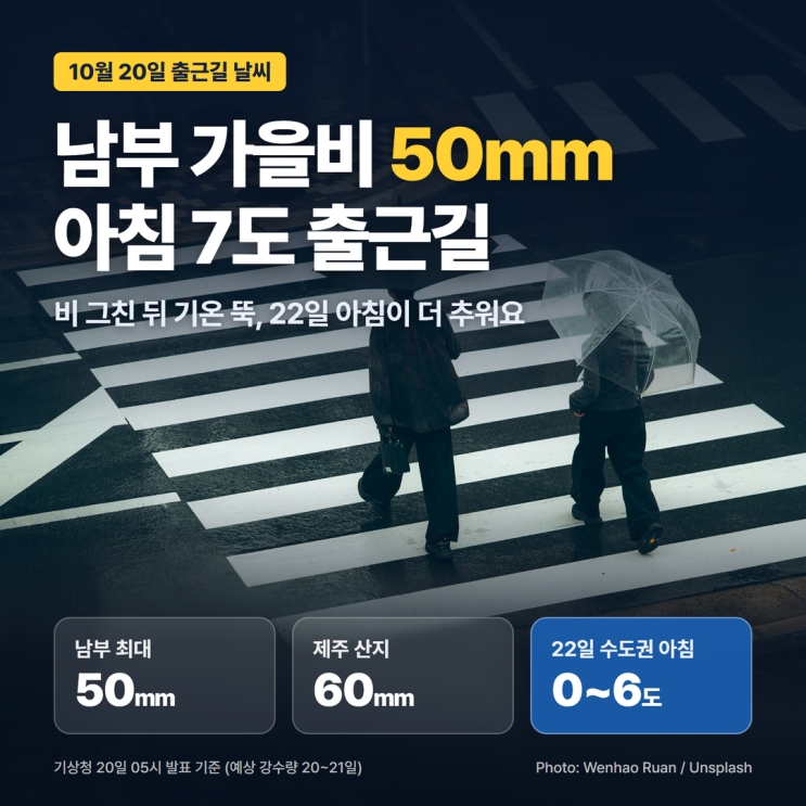남부 가을비 최대 50mm, 아침 7도 출근길 : 네이버 블로그