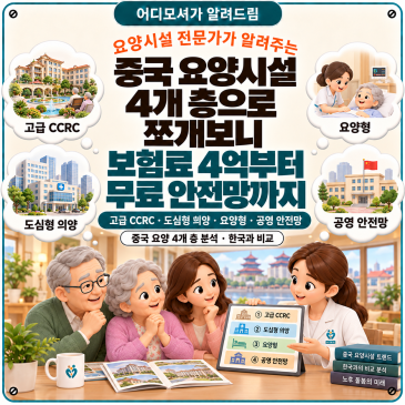 보험료 4억 내야 들어가는 곳부터 무료 안전망까지 — 중국 요양시설, 4개 층으로 쪼개봤다