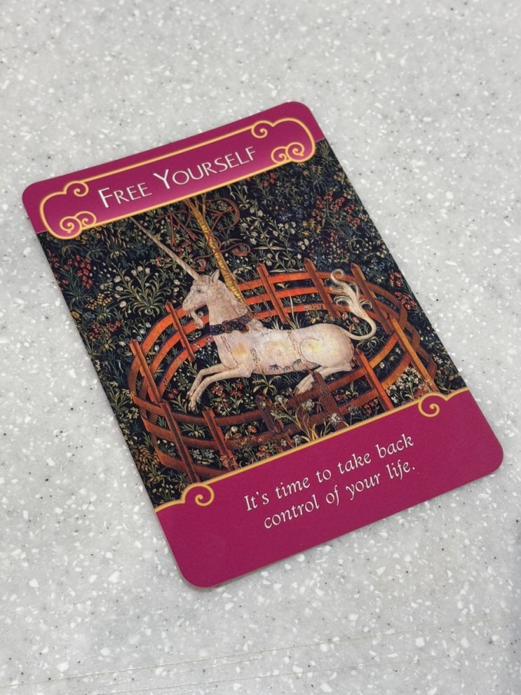 The Romance Angels Oracle Cards 로맨스 엔젤 오라클 카드 ⑫ FREE YOURSELF: 제한과 구속에서 ...
