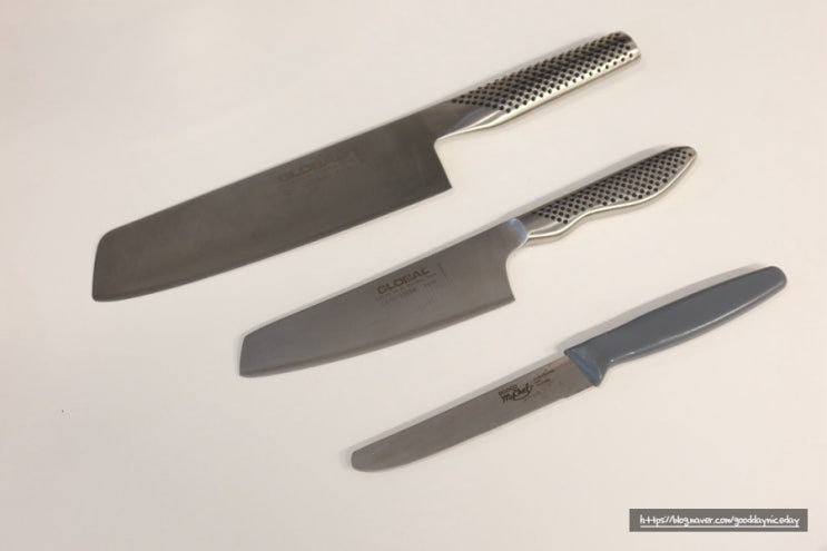 그립감과 절삭력이 좋은 칼 글로벌나이프 (G-5 / GS-83 +안전한 둥근 과도 추천 ) : 네이버 블로그
