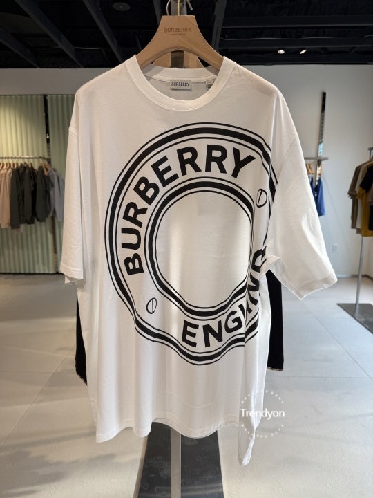 ★핫딜★Burberry Ellison Oversized Circular Logo Print T-Shirt/ 버버리 엘리슨 써큘러 ...