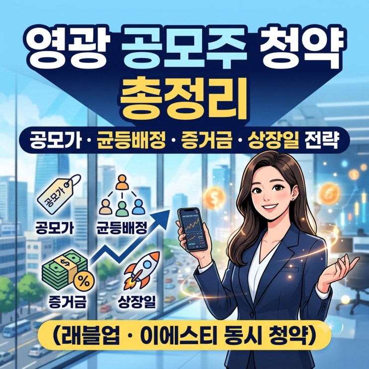 영광 공모주 청약 공모가·균등배정·증거금·상장일 전략 총정리 (래블업·이에스티 동시 청약) : 네이버 블로그