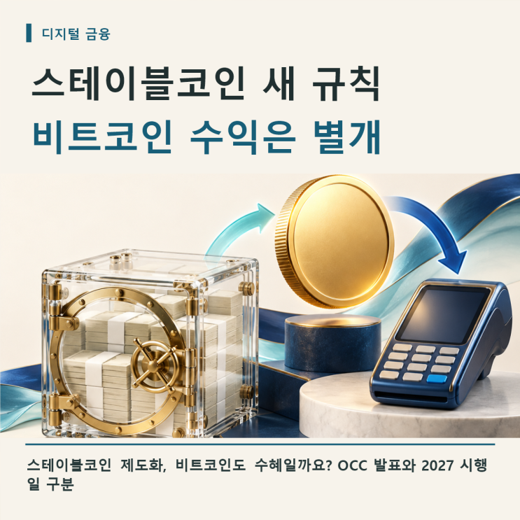 스테이블코인 제도화, 비트코인도 수혜일까요? OCC 발표와 2027 시행일 구분 : 네이버 블로그
