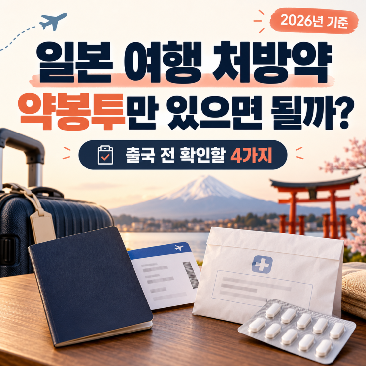 일본 여행 처방약, 약봉투만 있으면 될까? 출국 전 확인할 4가지 : 네이버 블로그