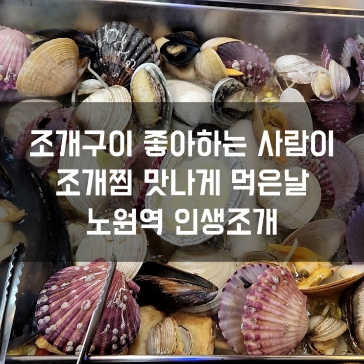 노원역 맛집 인생조개,술집 회식추천, 모듬조개찜 먹고 칼국수까지 내돈내산 : 네이버 블로그