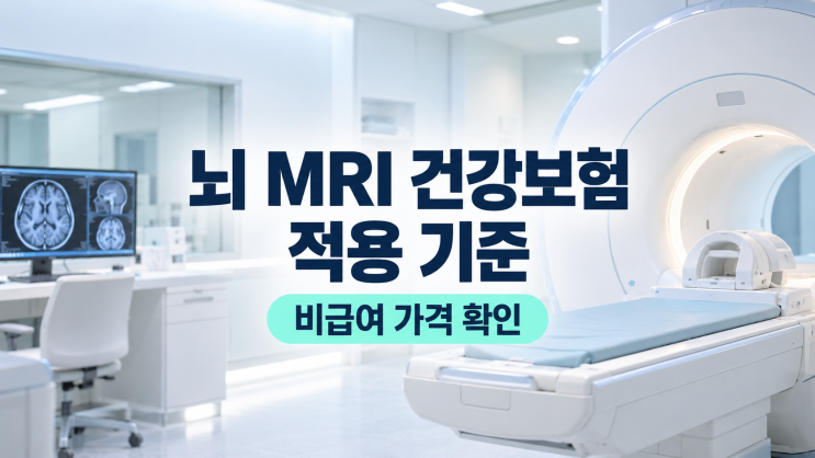 뇌 MRI 건강보험 적용 기준과 비급여 가격 확인 방법 : 네이버 블로그