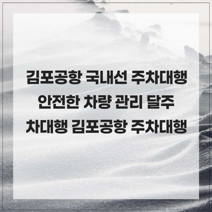 김포공항 국내선 주차대행 안전한 차량 관리 달주차대행 김포공항 주차대행 : 네이버 블로그