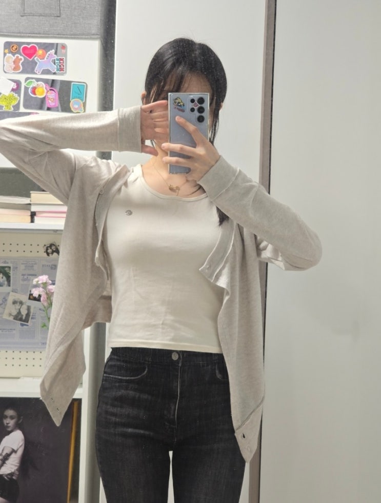 플노팔 Raya Drape Button Cardigan 후기 🧁 반품의 문턱에서 살아돌아옴 : 네이버 블로그