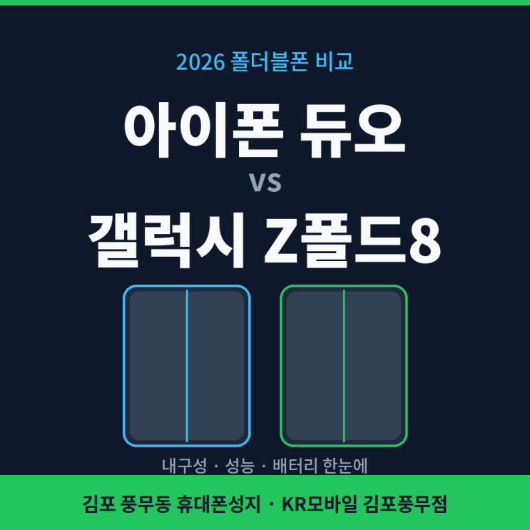 아이폰 듀오 vs 갤럭시 Z폴드8, 김포에서 폴더블폰 살 때 체크할 것 : 네이버 블로그