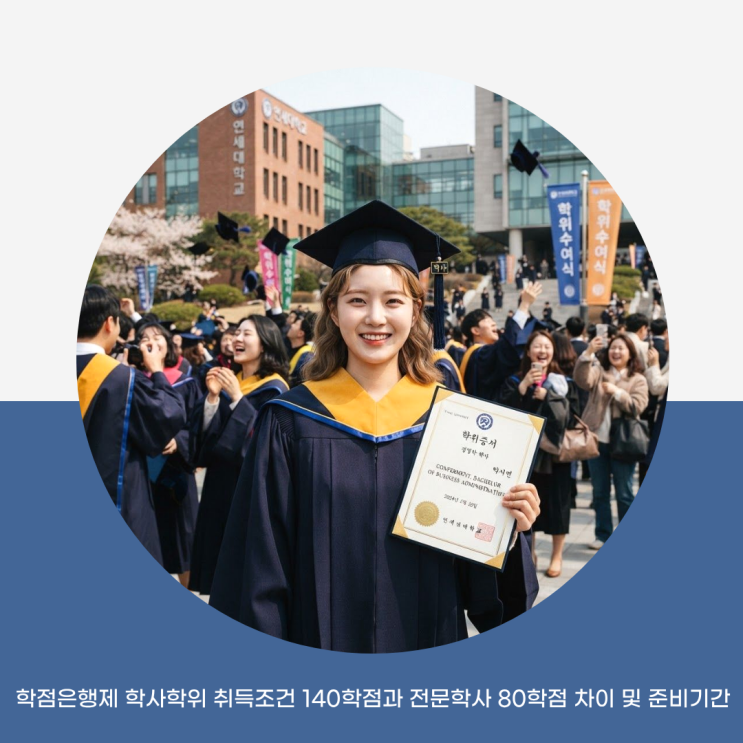 학점은행제 학사학위 취득조건 140학점과 전문학사 80학점 차이 및 준비기간 : 네이버 블로그