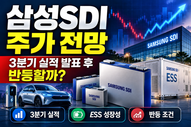 삼성SDI 주가 전망, 3분기 실적 발표 후 반등할까? 주가 상승 조건 5가지 : 네이버 블로그