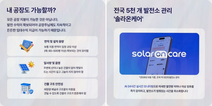 공장 지붕 태양광, 솔라쉐어에서 초기비용 없이 수익 만난 후기