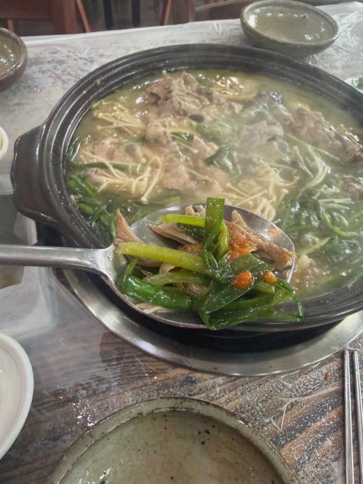 거제저녁맛집, 사장님이 직접 구워주는 생오리 한 상 탁오네