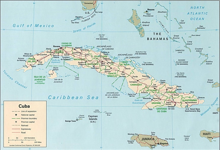 아메리카 지도/카리브해 지도 - 쿠바 지도 Cuba map : 네이버 블로그