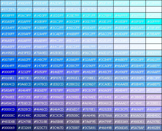 RGB 표 : 네이버 블로그