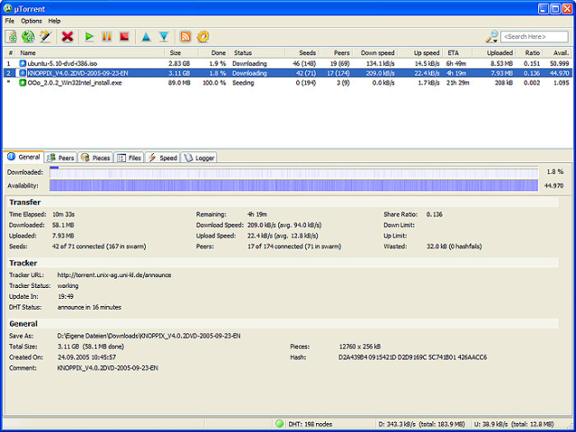 BitTorrent 지원하는 'uTorrent v1.7.2' : 네이버 블로그