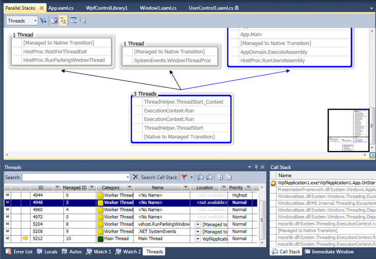 Visual Studio 2010 - Parallel Stacks : 네이버 블로그